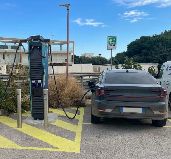 Estación de recarga para coches eléctricos